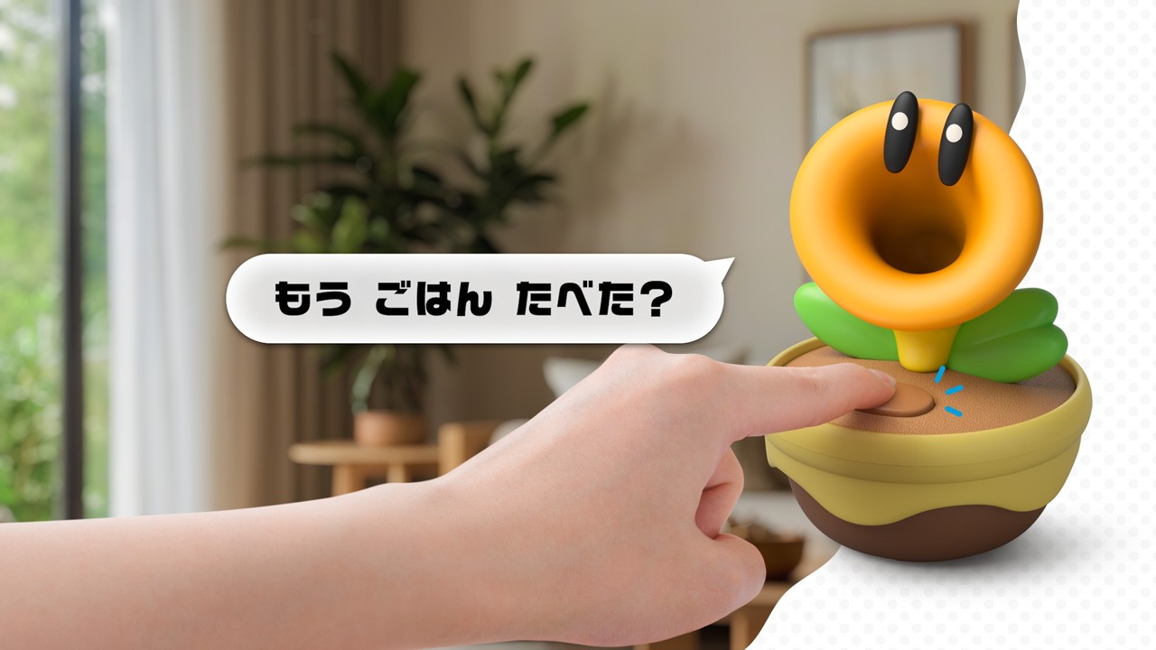 おしゃべりボタンを押すと、いつでもしゃべってくれる。どんな言葉が飛び出すかはお楽しみ