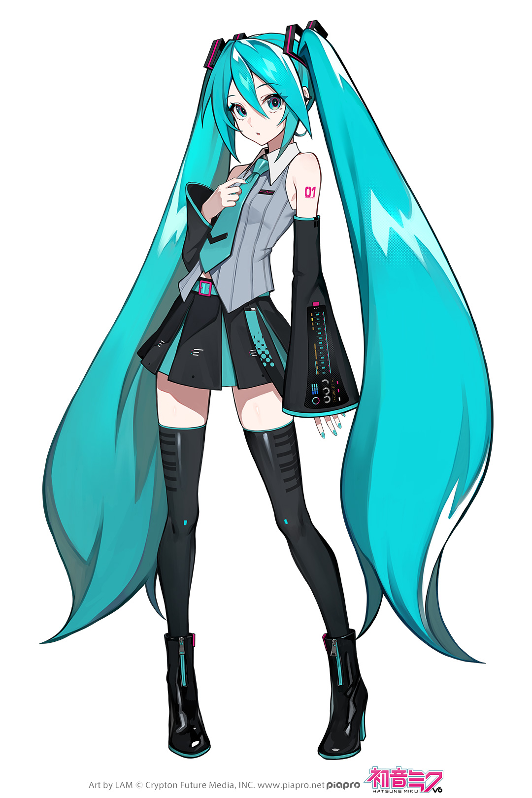 「初音ミク V6」公式ビジュアル（Art by LAM (C) CFM）