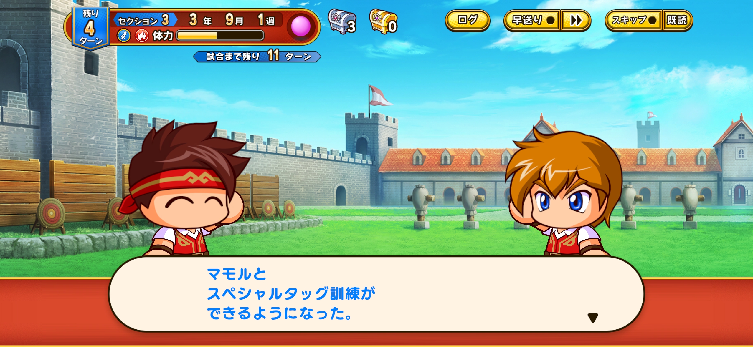 仲間と友情を深めれば強力な訓練である「スペシャルタッグ」を行なうことができるようになる