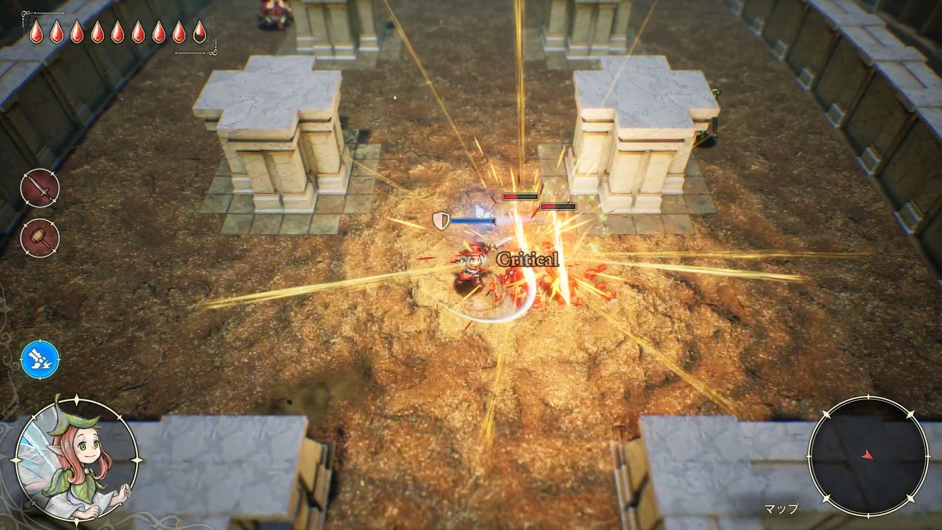 試練には、戦闘の実力を試される試練もあれば、謎を解く発想力を試される試練もある。生命の社をクリアすると、「生命の欠片」が手に入り、HPが回復する。さらに「生命の欠片」を4つ集めると最大HPが1つ増える