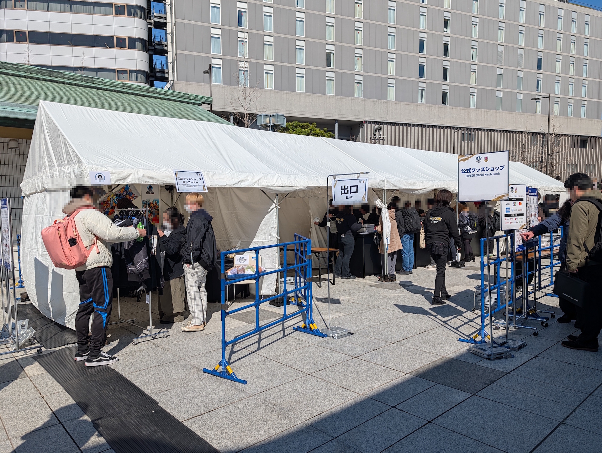 カプコン公式物販ブースは入口を入ってすぐの位置となっている
