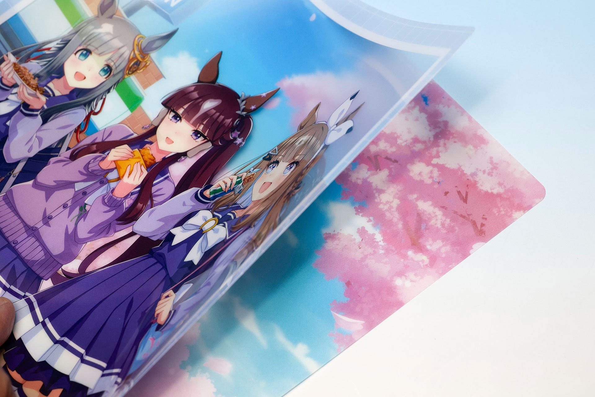 アニメのセル画のようにキャラクターと背景が別々に描かれている