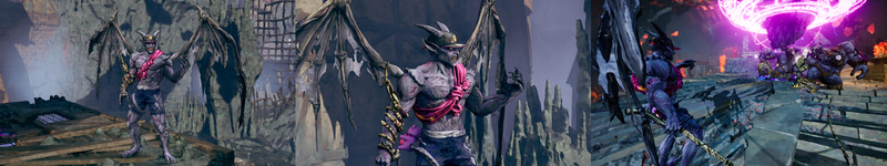 鞭と重力を操り、エネミーの位置をコントロールするスタイル