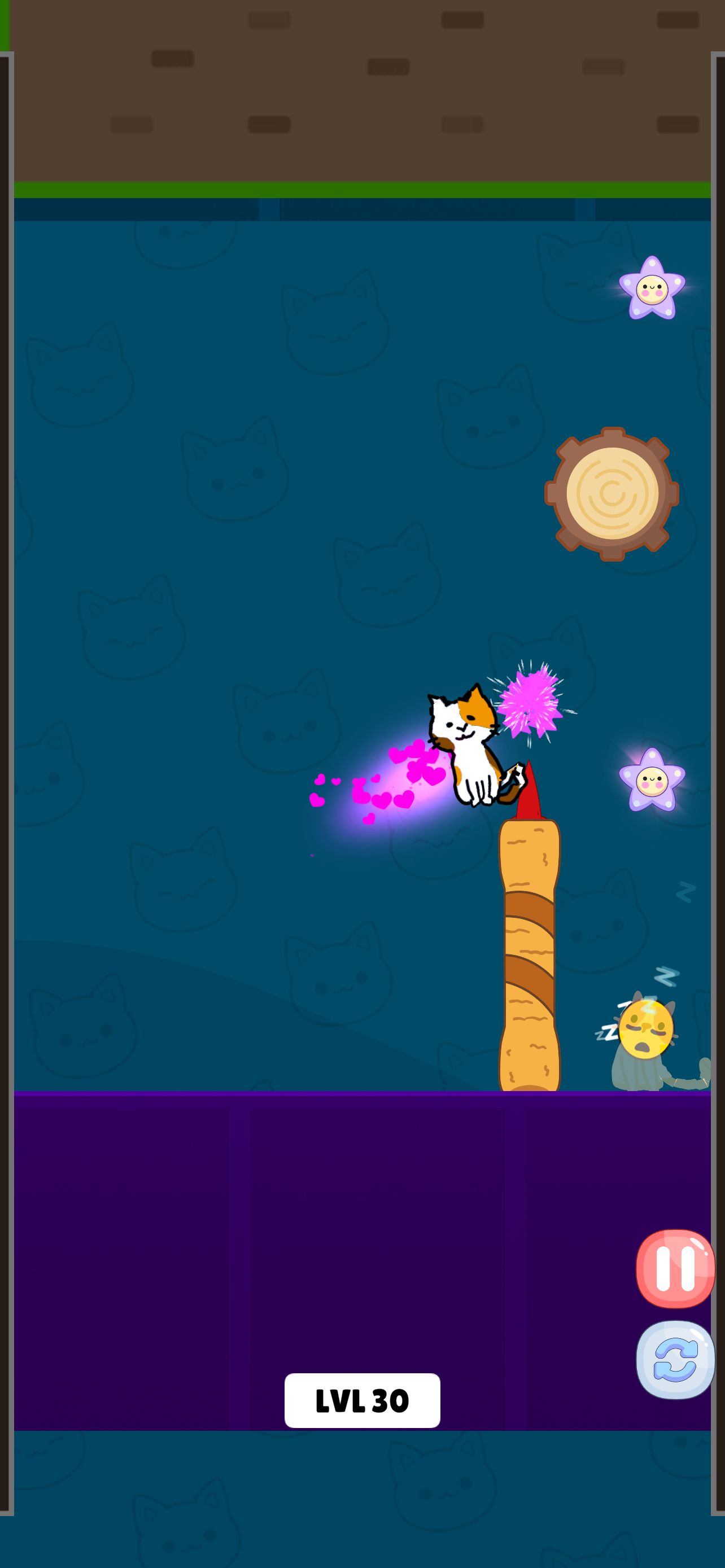 ネコを引っ張ってゴールを目指す。なんとも緩い雰囲気