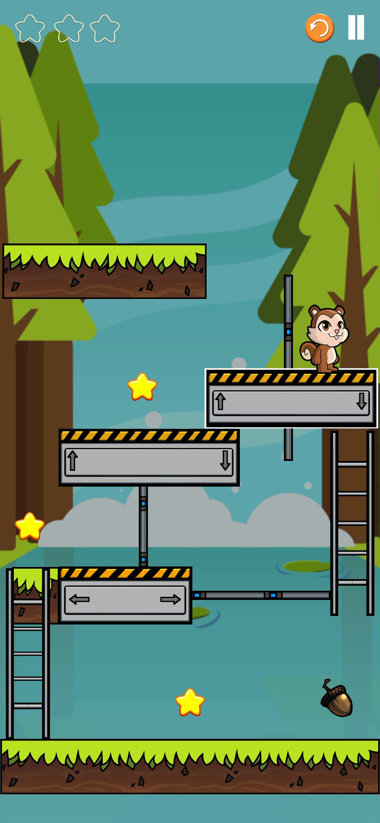 リスを操作してナッツを集めてステージを進んでいくパズルプラットフォーマー。可愛らしいビジュアルがポイントだ