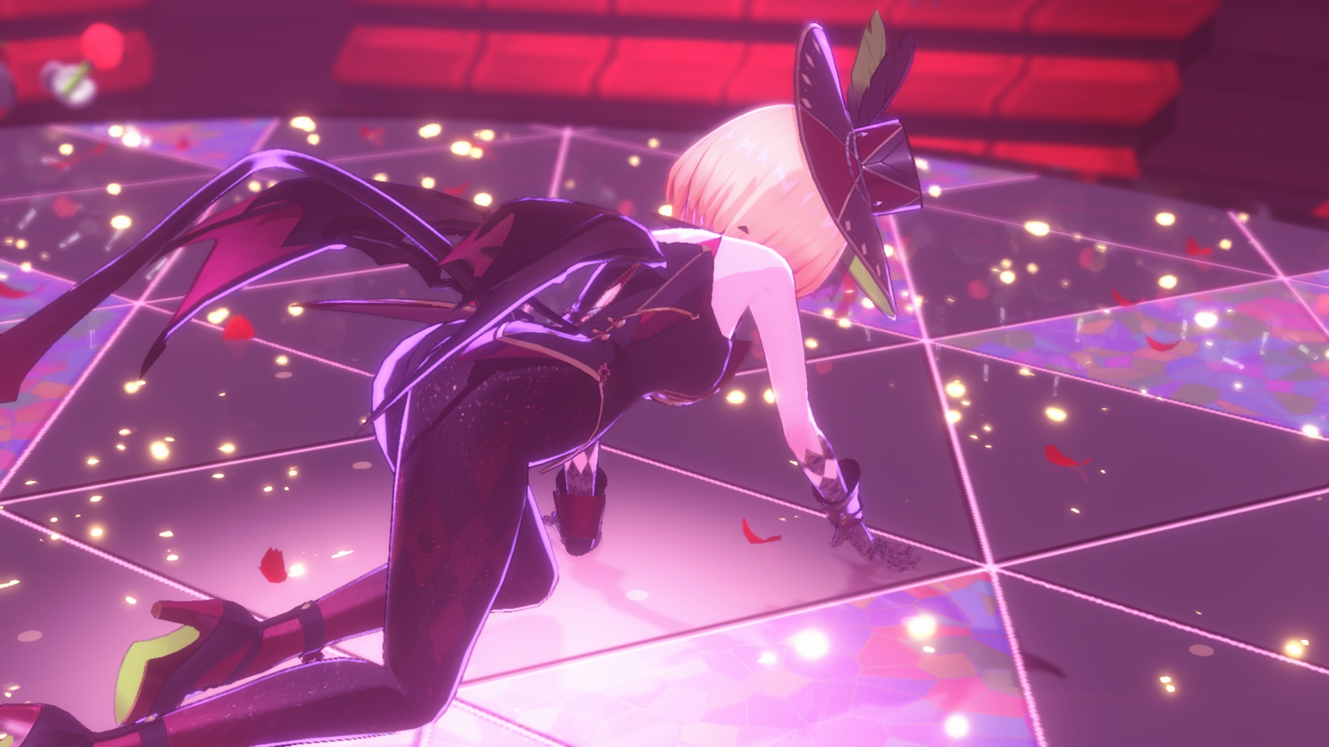 新曲「モノポリー」とアキロゼさんのイメージがガッチリハマる極上の舞台。ド派手なライティングや歌詞演出なども「ホロアース」ならではの体験だ