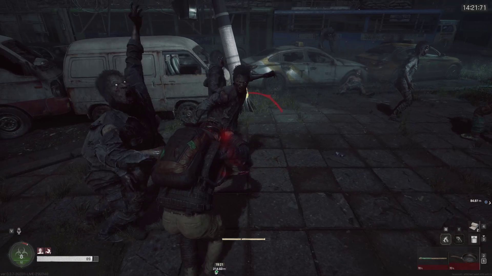 複数体のゾンビに囲まれると生存はかなり厳しい