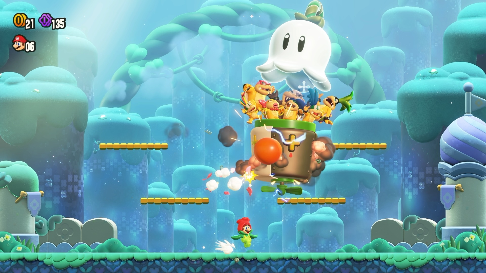 頭上にいる敵への攻撃、離れた足場への移動が優秀なフラワー変身も新登場