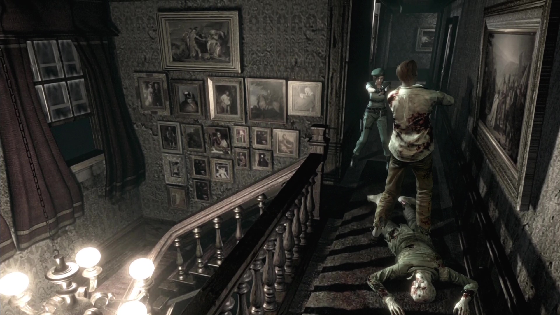 映像力だけでなく、難易度も圧倒的に上がったリメイク版。HDリマスターでは「バイオハザード5」のビジュアルでゲームをプレイすることもできた。画面はPS4版「バイオハザード HDリマスター」