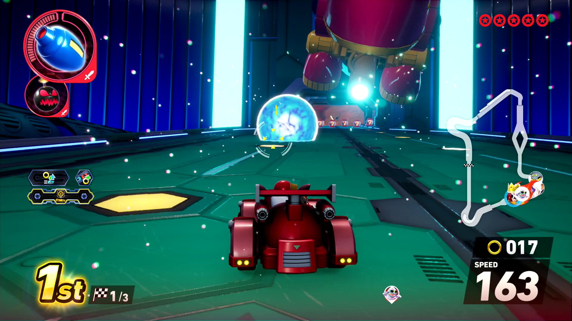 このステージ限定でロックバスターも登場する。正面方向に攻撃するアイテムだ