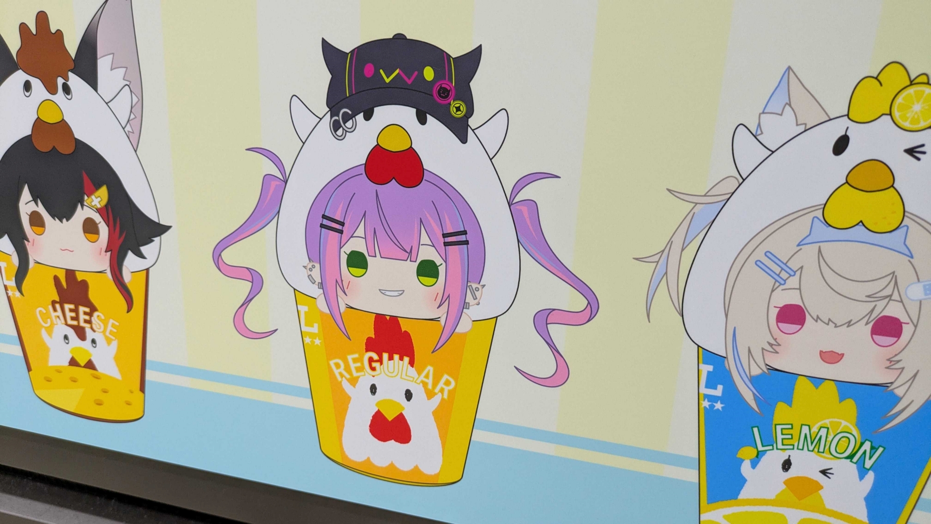 店内の至る所に装飾が施されている。特大サイズでイラストを楽しめるのが非常にうれしい