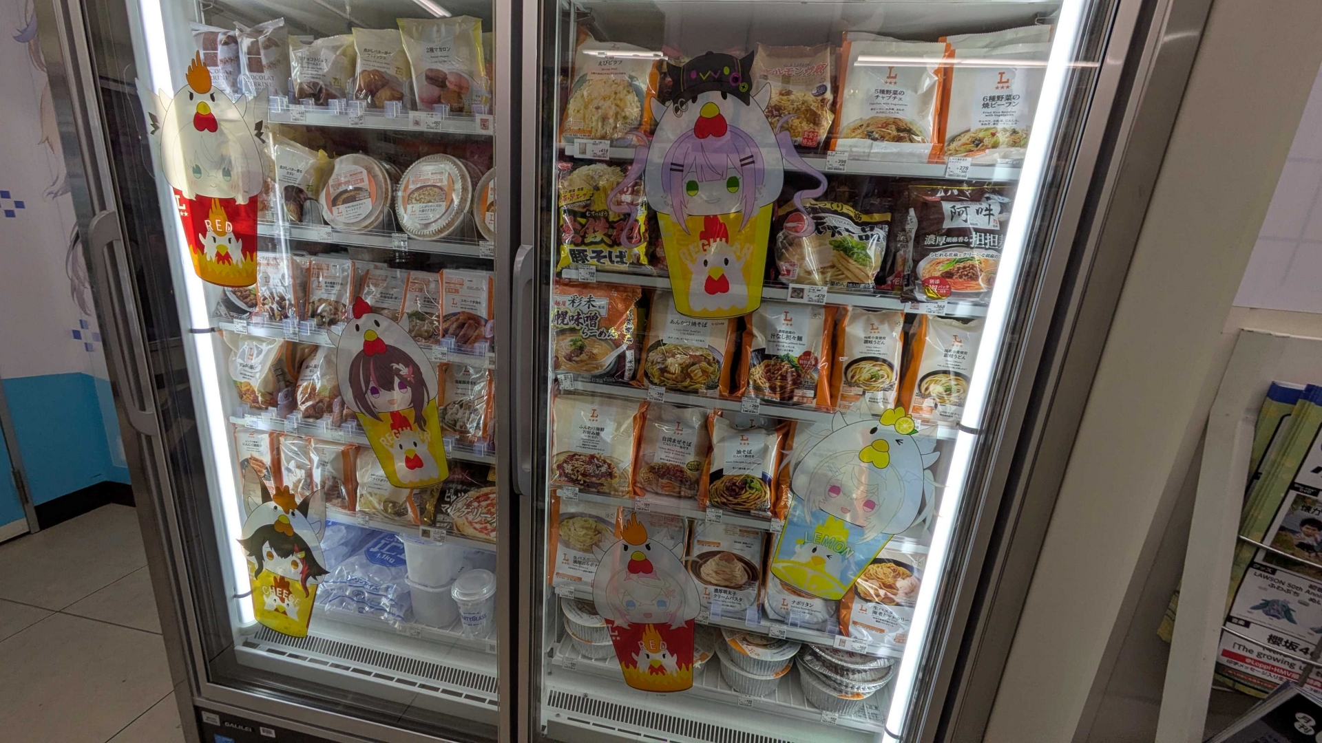 店内の至る所に装飾が施されている。特大サイズでイラストを楽しめるのが非常にうれしい