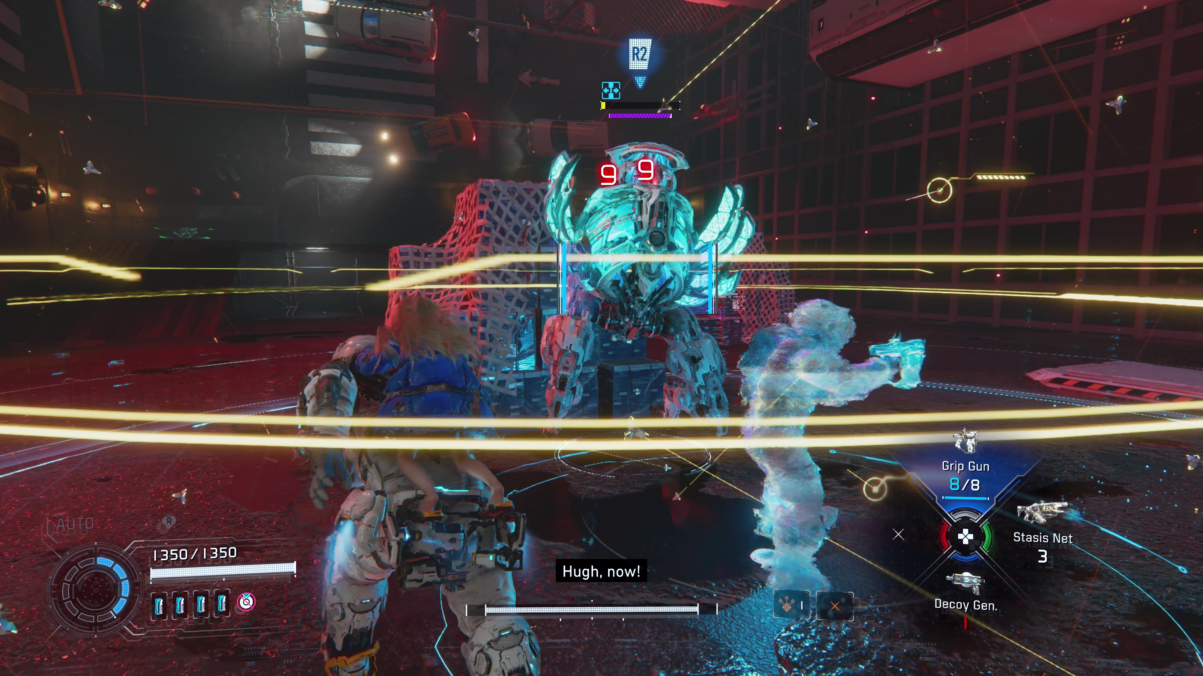 紫色のノードを通過すれば、強力なフィニッシュアクションが炸裂する