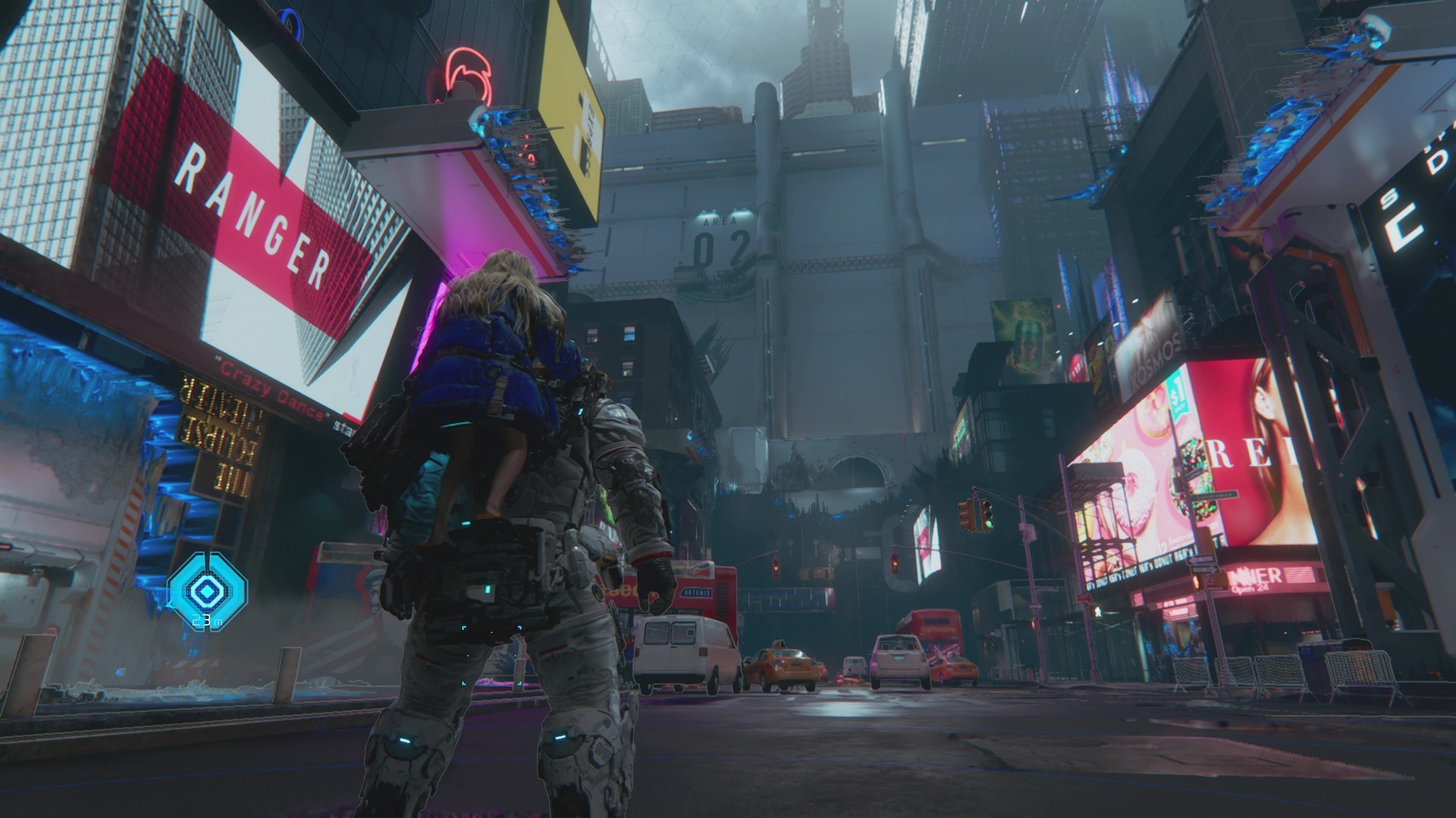 3Dプリントでニューヨークの街を再現した空間とのこと。まさに未来の世界である