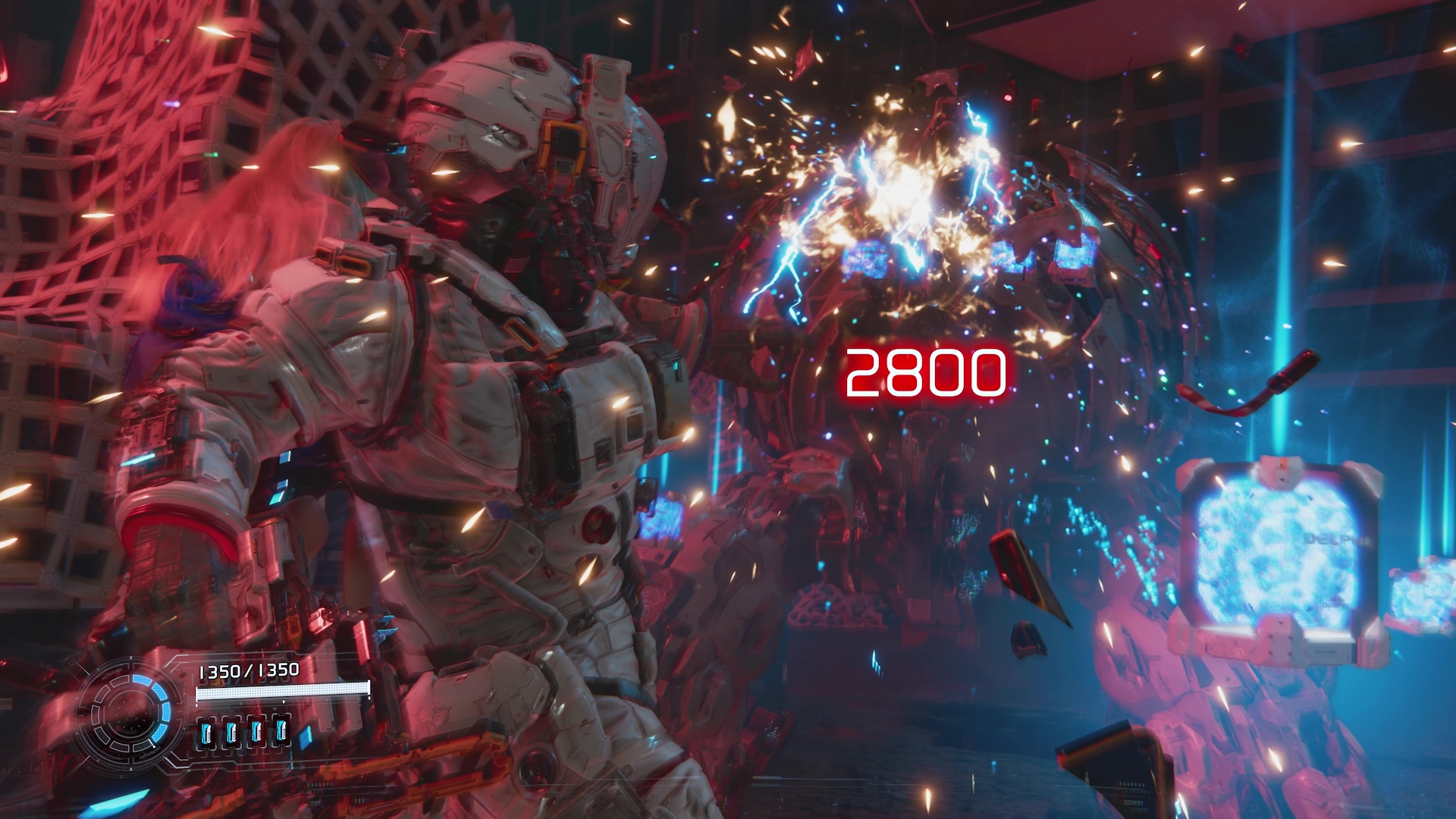 破壊した際には細かいパーツが飛び散り、機械感を見事に表現している