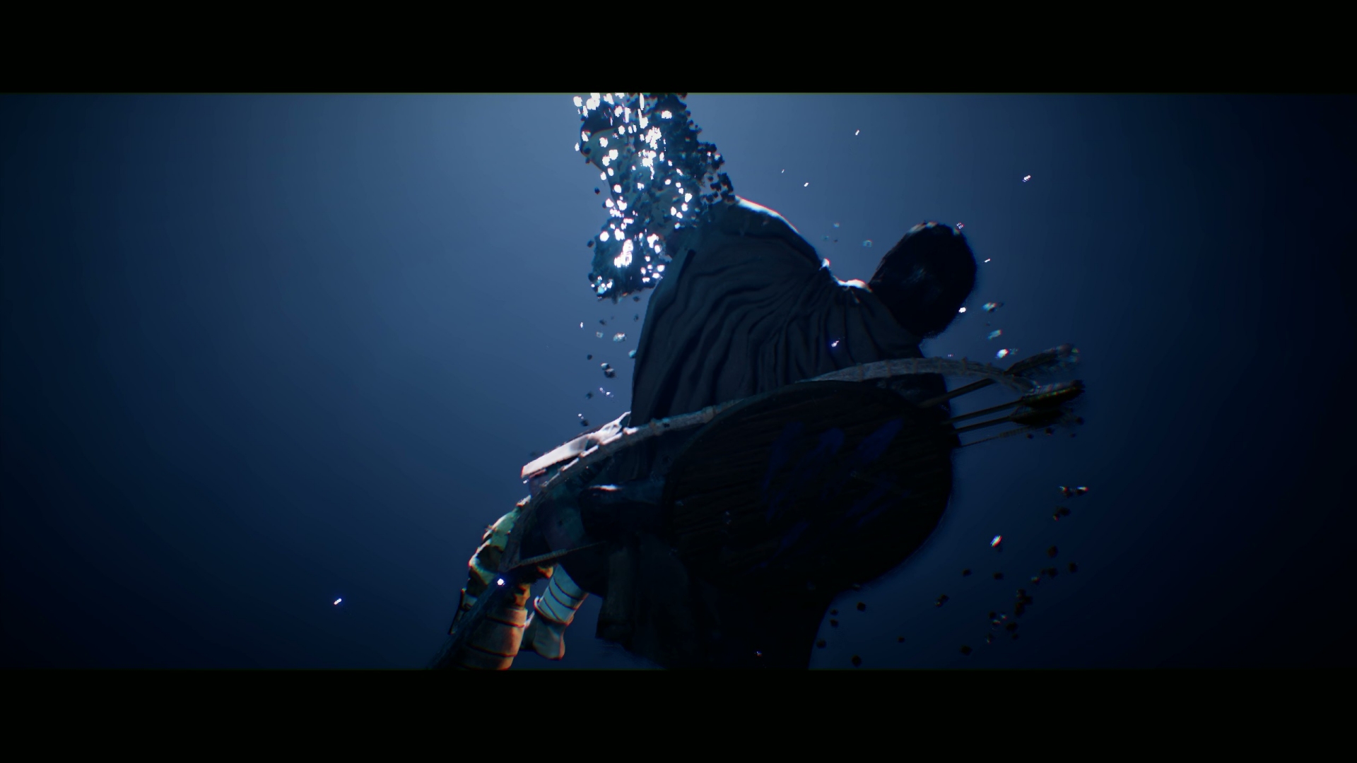 空間の奥へ進むと、再び水中へ。アビスの力によって地上へ戻されるクリフ