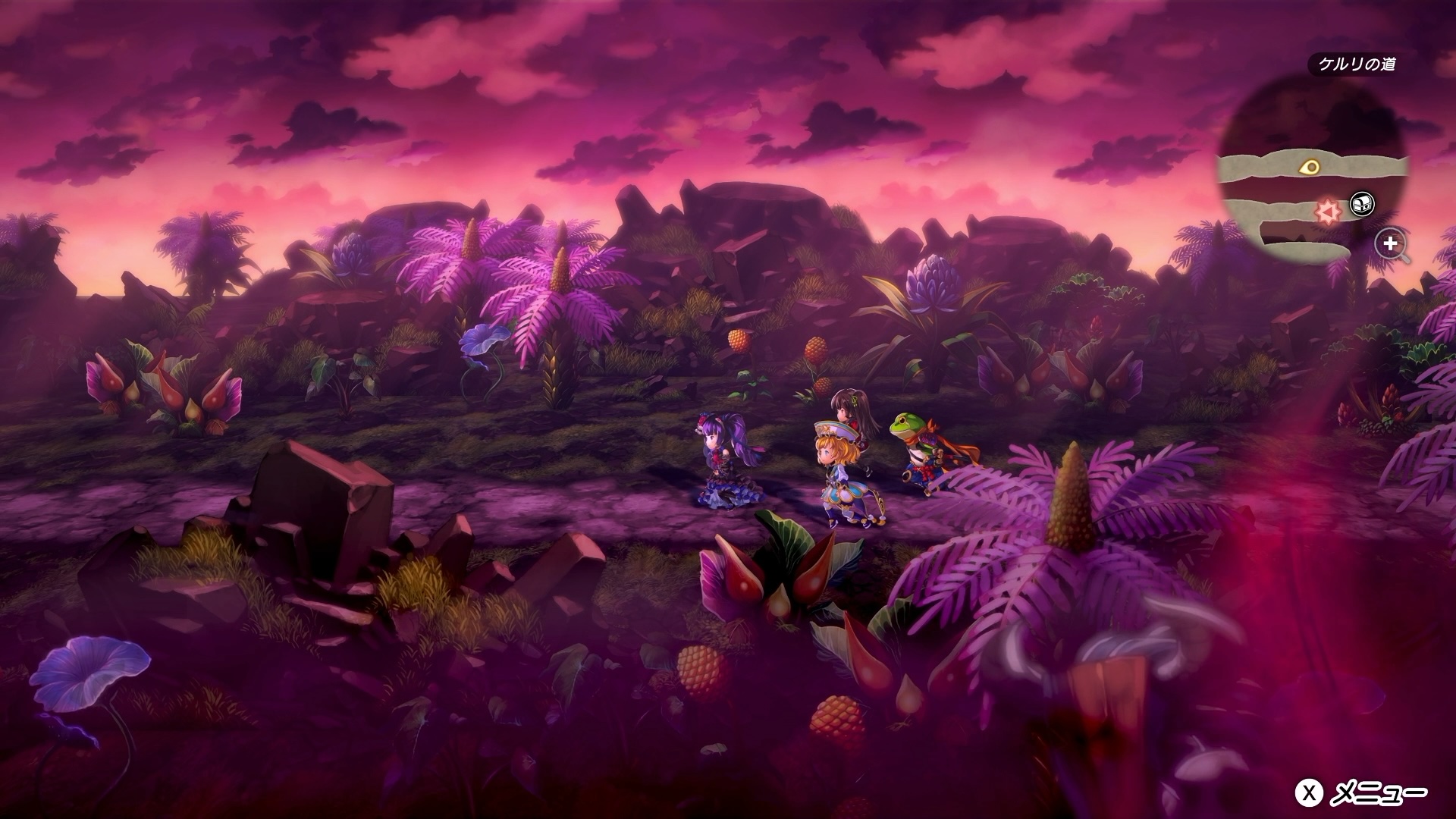 マップの探索は原作らしさを残しつつ、シンボルエンカウントを採用している