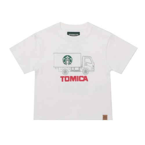 STARBUCKS STAND by BEAMS トミカ トラックプリント キッズ Tシャツ A WHITE 6,600円