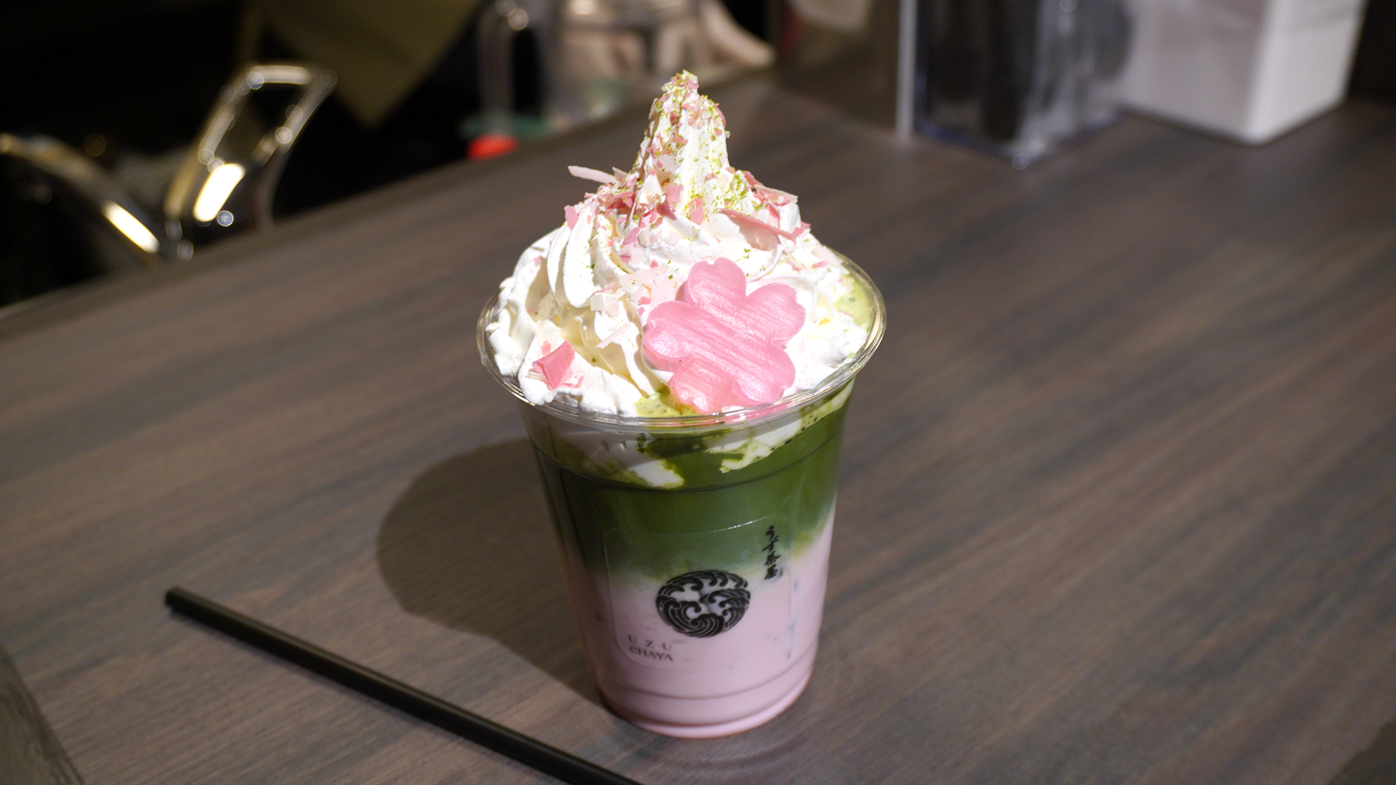 「宇治抹茶桜ラテ」