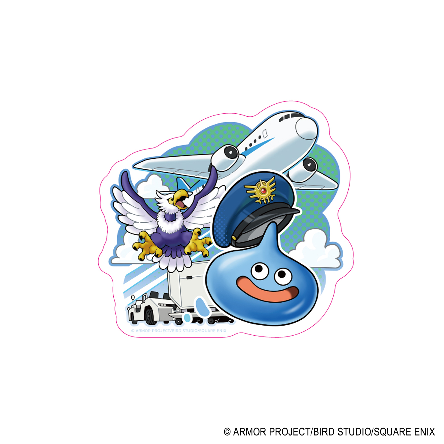 AIRPORT ドラゴンクエスト スライム ステッカー（550円）