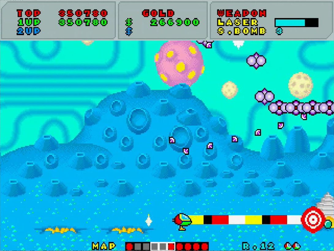 2周目のステージ4より。敵弾が変化しているのがお分かりいただけるだろうか？