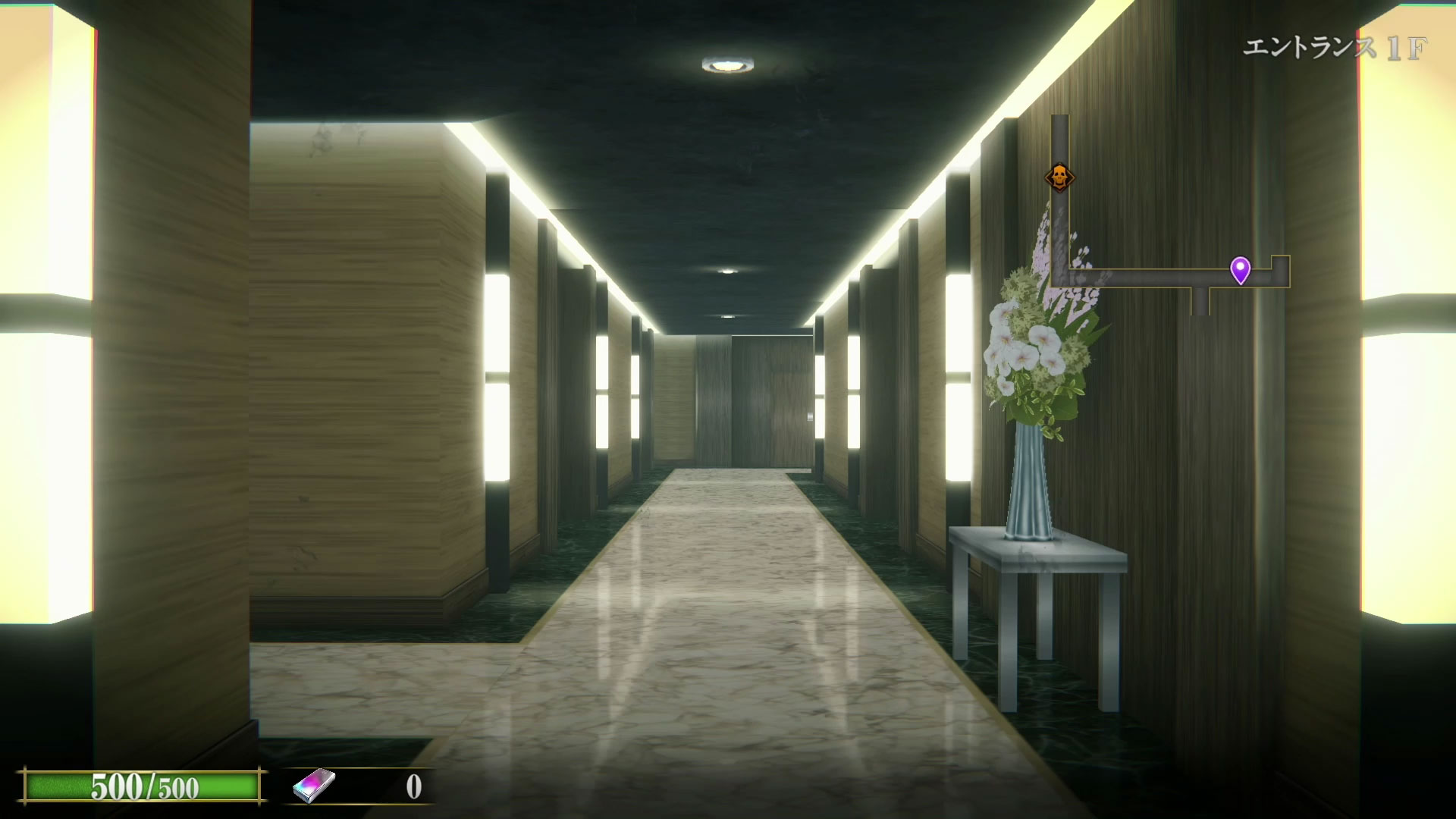 3Dダンジョンライクに、マンション内を進んでいく