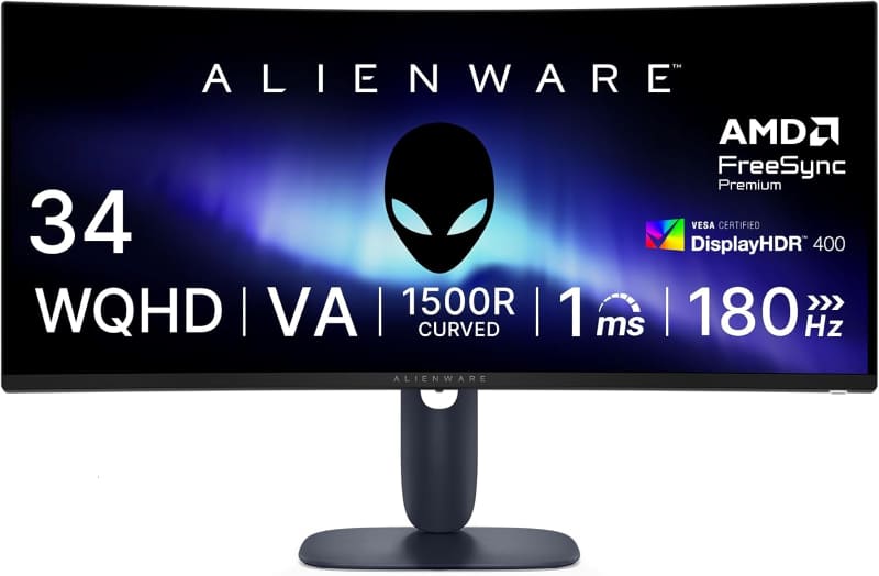 【Amazon.co.jp限定】Dell AW3425DWM-A 34インチ 曲面 Alienware ゲーミングモニター