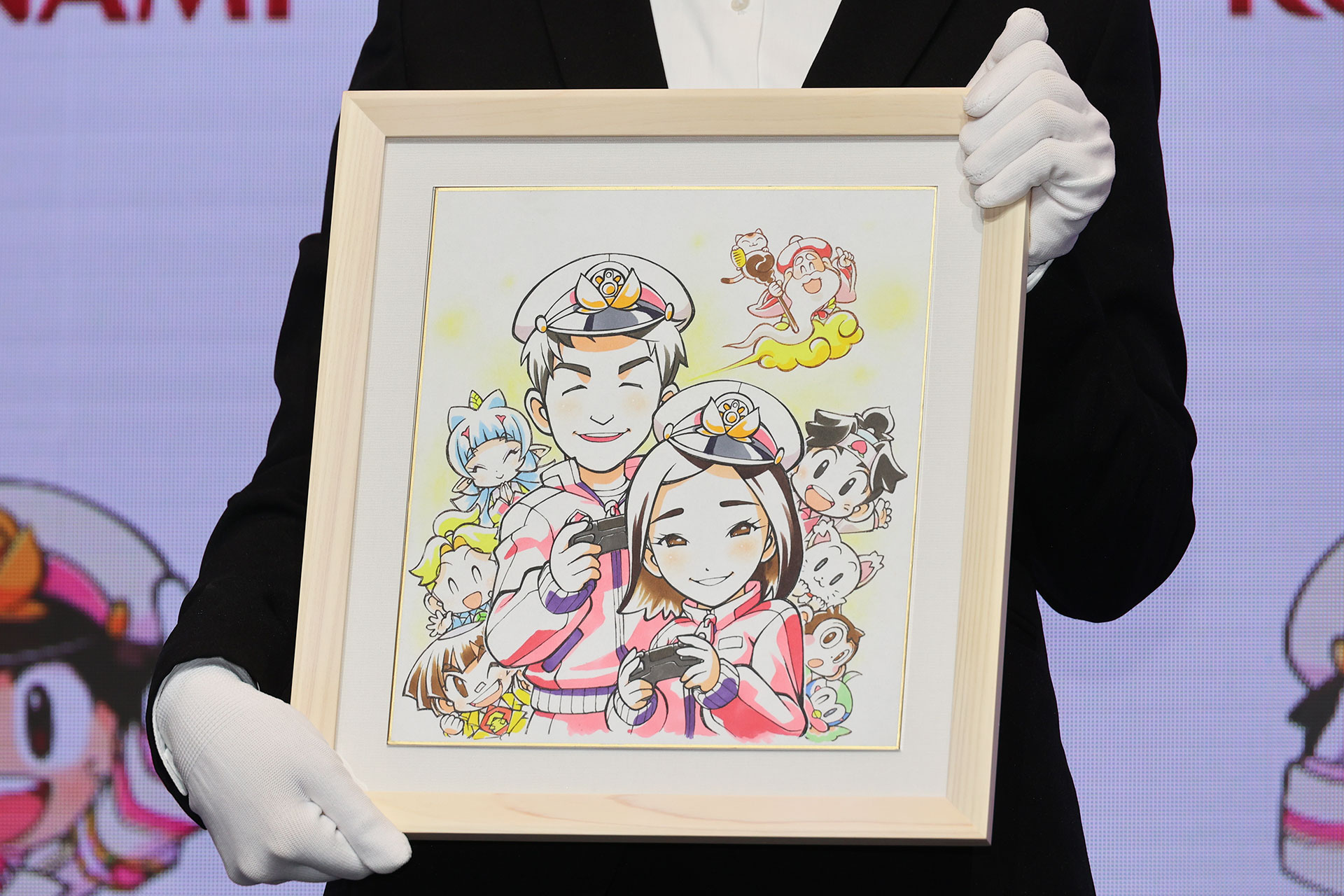 こちらがコナミからりくりゅうペアのふたりに贈られたコラボ色紙