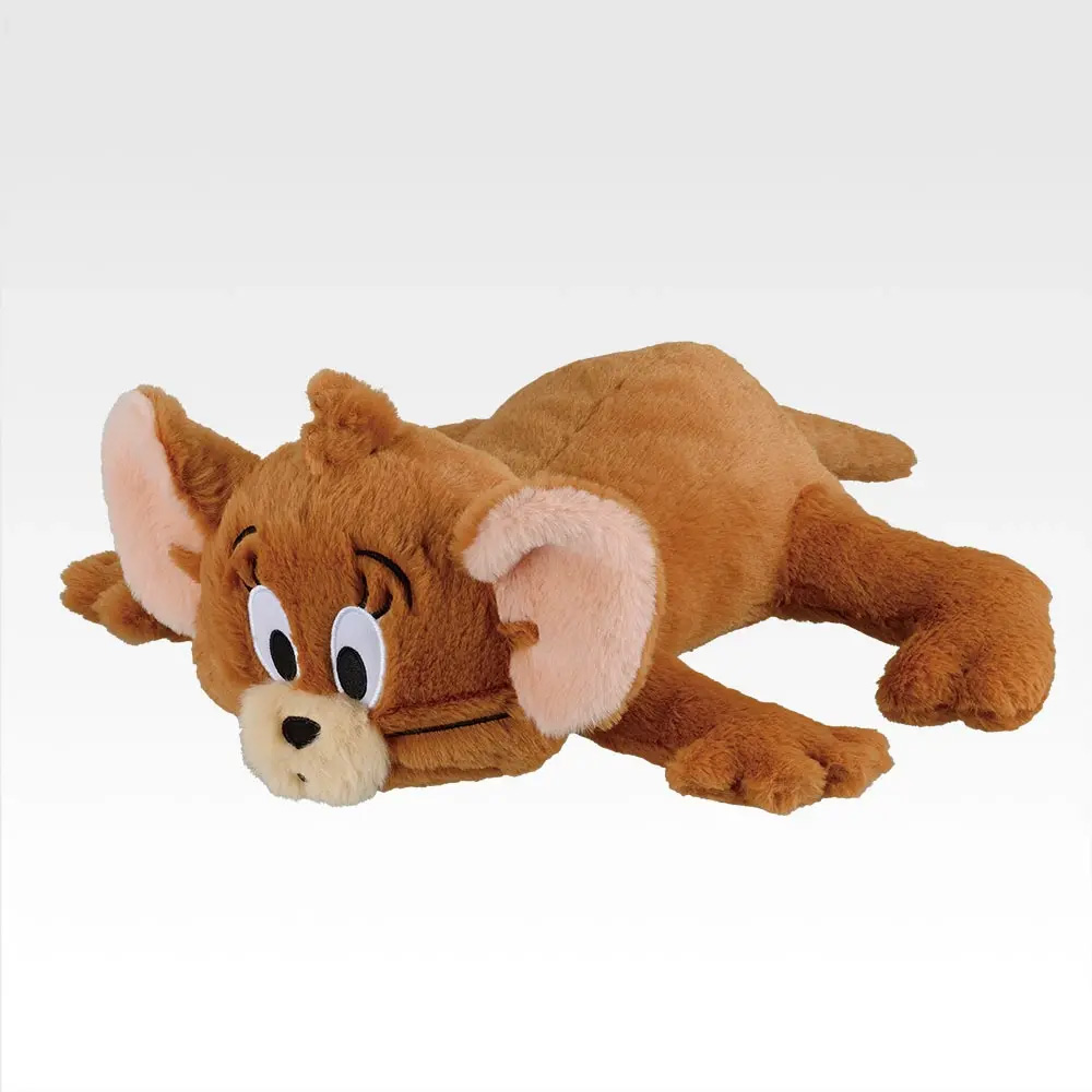 ふわふわ素材で、抱きしめたくなるくたっとしたポーズのジェリーのぬいぐるみ