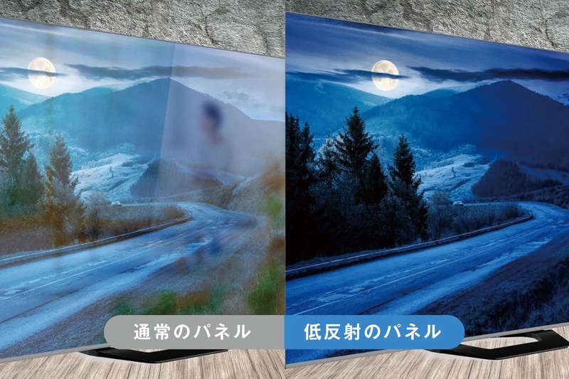 低反射パネルを採用