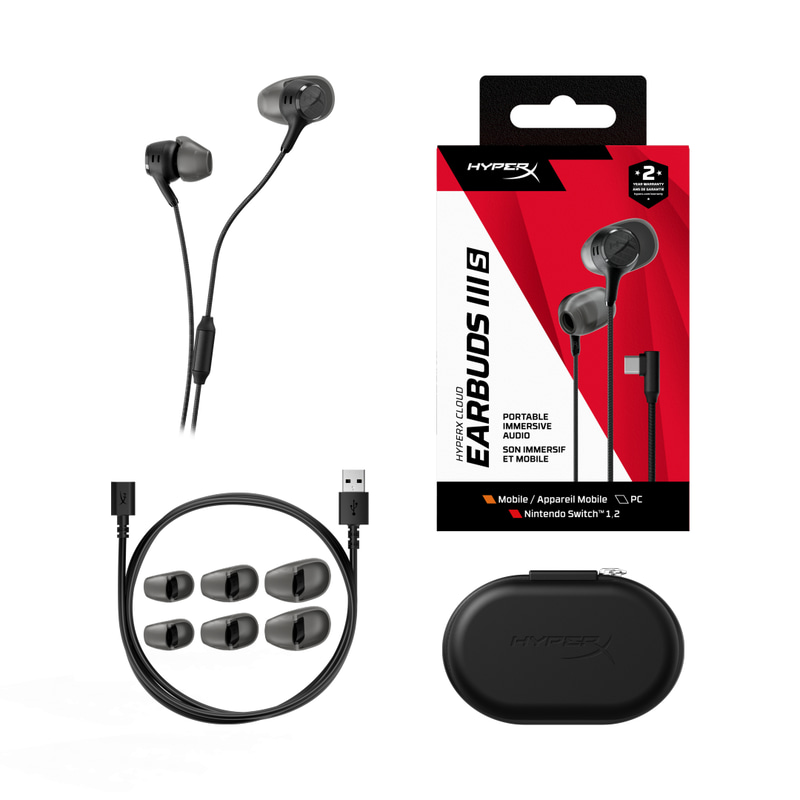 HyperX Cloud Earbuds III S 有線ゲーミングイヤホン（ブラック） 価格：6,480円