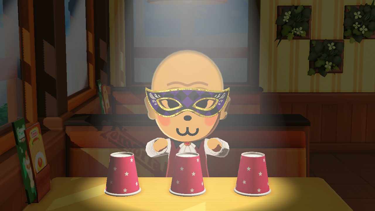 話しかけてきたり、フェイントがあったりと意外と難しいカップ入れ替え