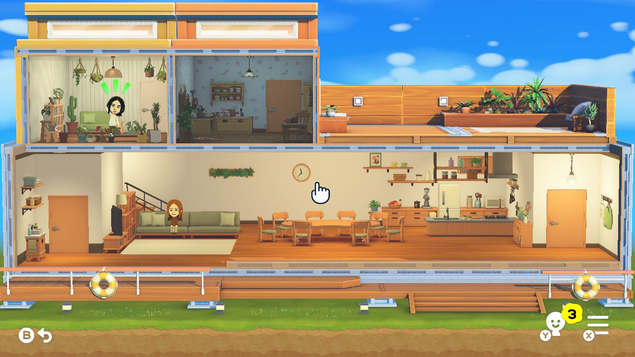 大きな家で一緒に暮らし始めるなど、DS時代にはなかった関係性が楽しい