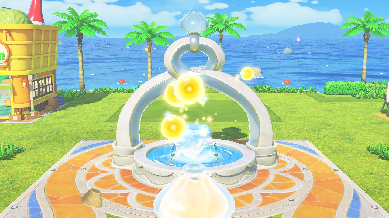 「気持ち玉」を願いのふんすいに持っていくと……