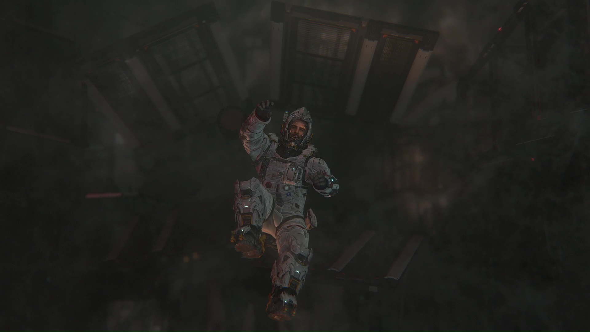 月震で床が崩れて転落してしまうヒュー。身体とスーツの損傷を治してもらい、なんとか動けるまでに回復