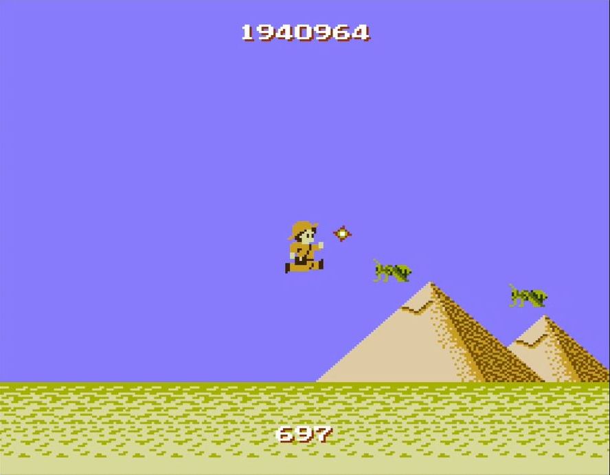 写真の空を飛ぶ敵、ジャック・ビーはボンを当てるだけで倒せるが……