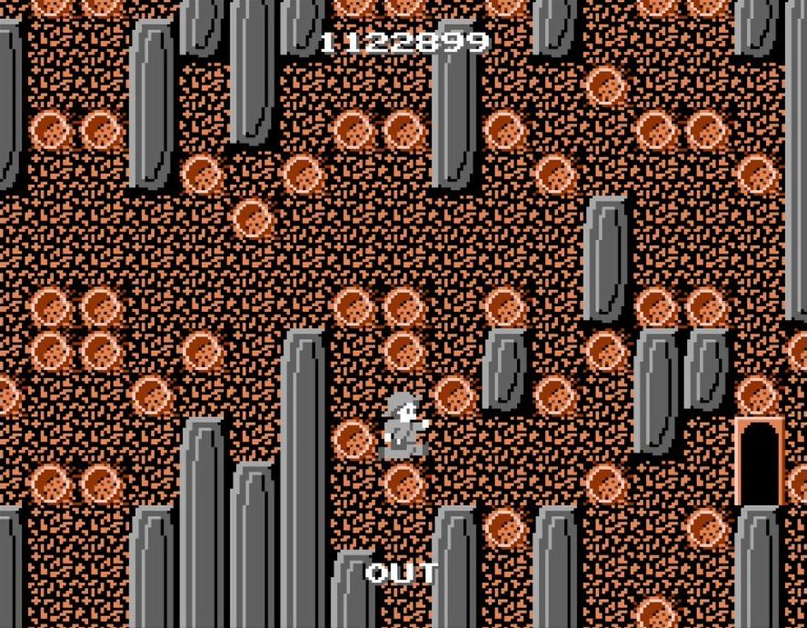 こちらは77ゾーン。敵と画面外への落下を避けつつ素早く進まないと、次のゾーンにつながる扉まで間に合わない