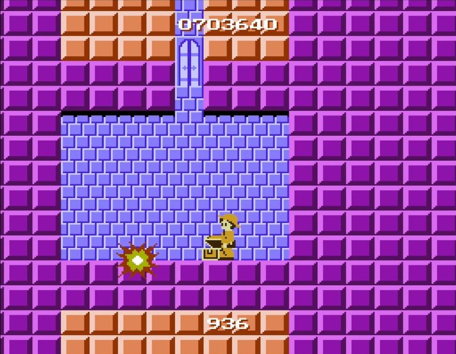 93ゾーンより。一見すると何もない場所でも、ボンを爆発させると隠し扉が出現する一例