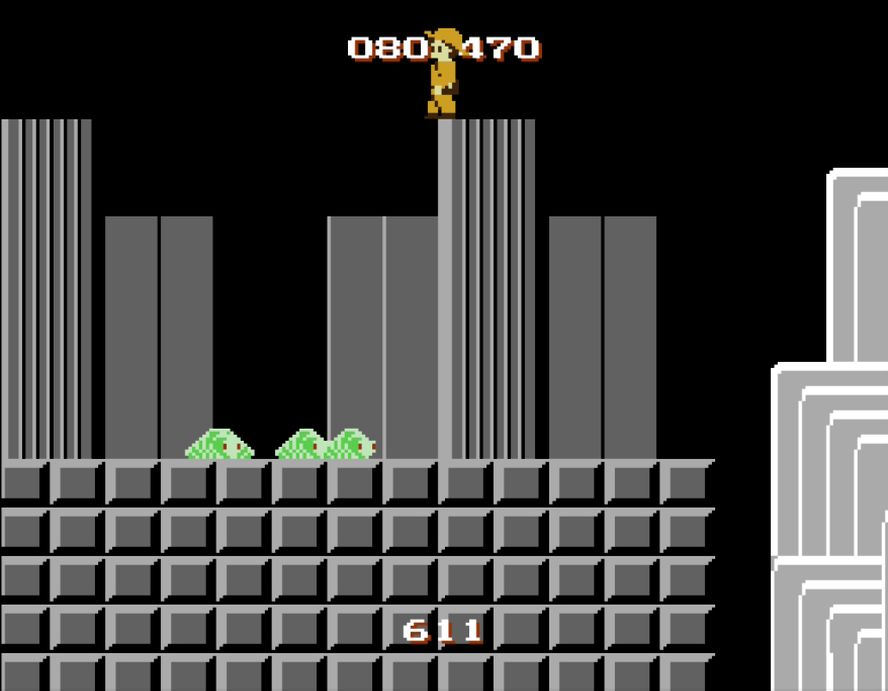 Nintendo Switch Online版でも、ボイスのアイテムを取ってからマイクに向かって叫ぶと、敵を一時的に止めることが可能だ