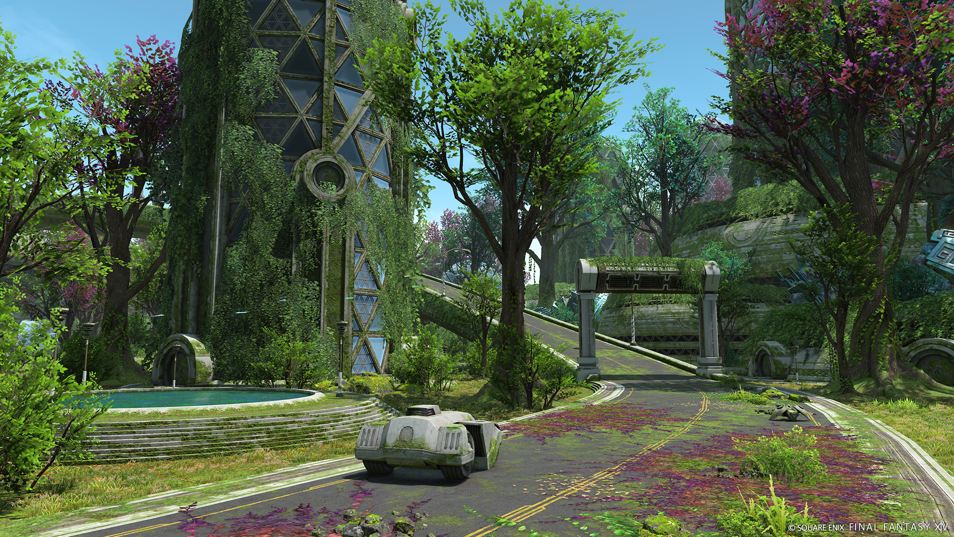 生い茂る植物に覆われた廃墟が点在する星「アウクセシア」が登場