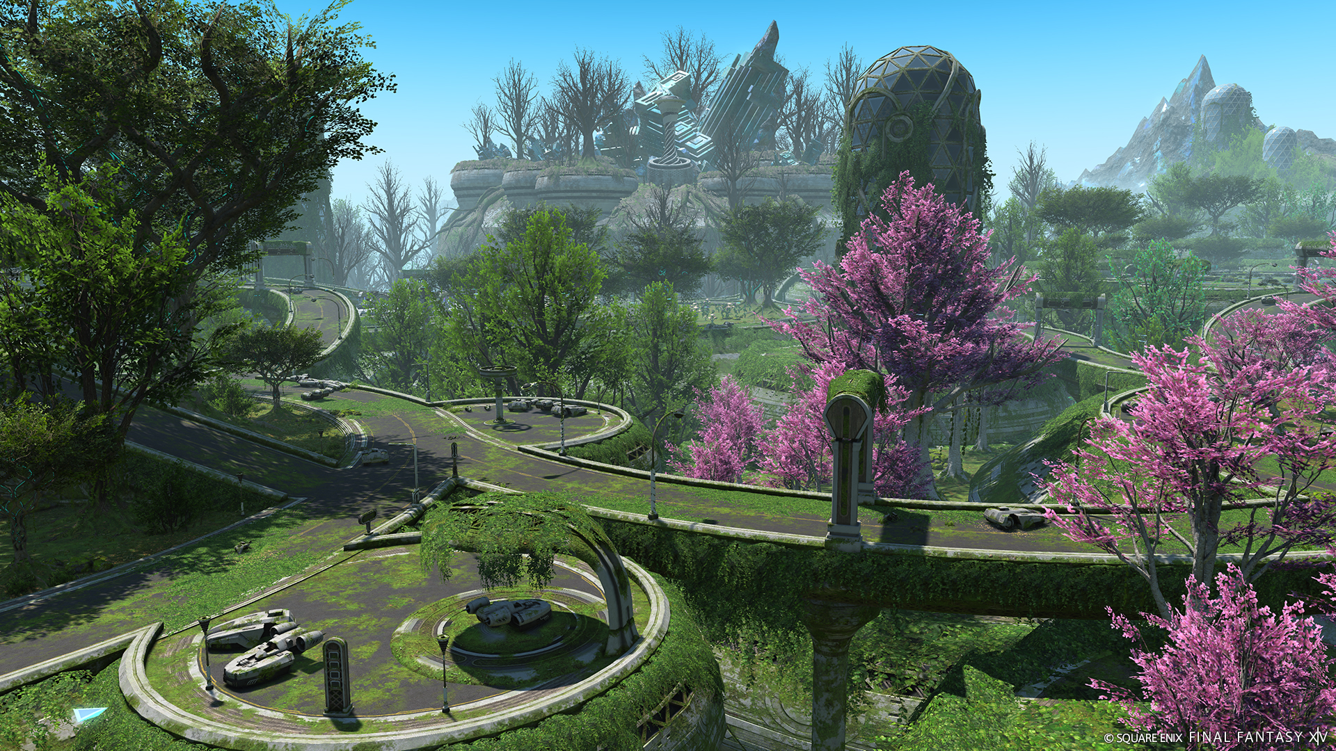 生い茂る植物に覆われた廃墟が点在する星「アウクセシア」が登場