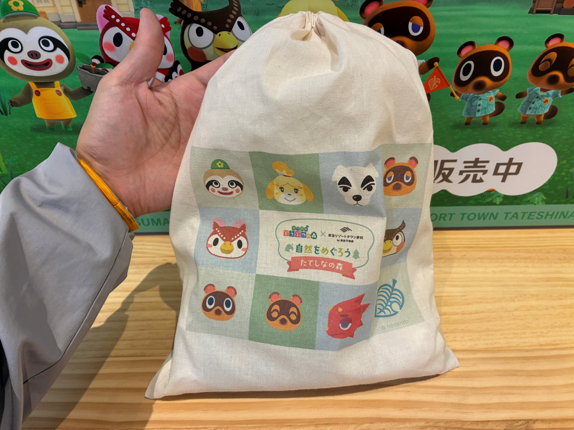 「たてしなお土産巾着」の巾着