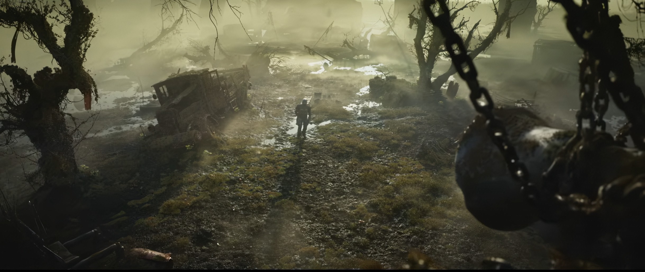 夢ともうつつともつかない世界を歩く1人の男