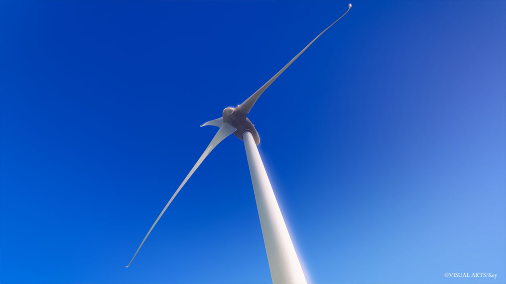 ゾクッとするほどの青空と風車の対比。空に吸い込まれそうだ