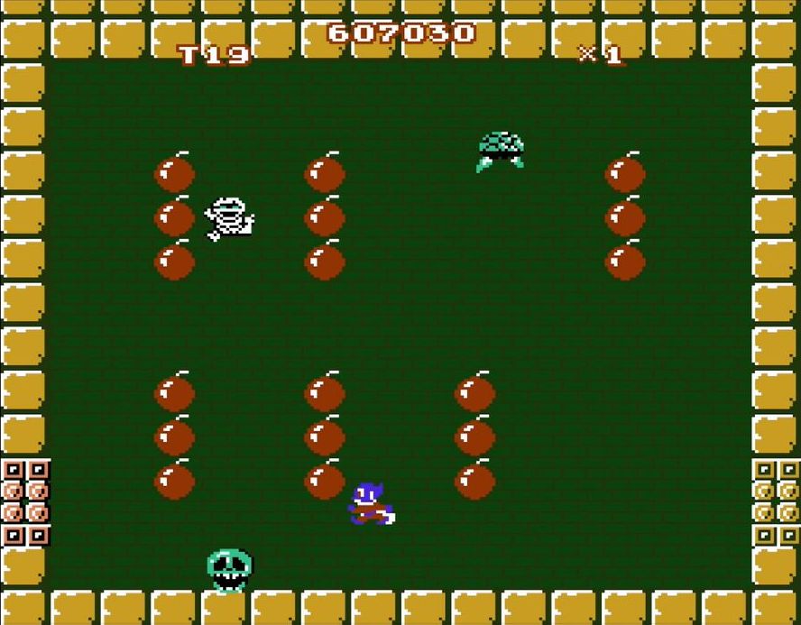 王家の部屋は、元祖アーケード版と同様に固定画面となる