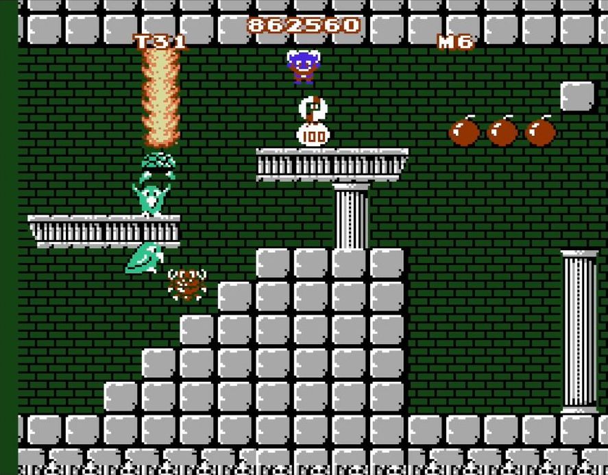 パワーボールを取ると敵が5秒間、金貨に変わるのもアーケード版と同じだ