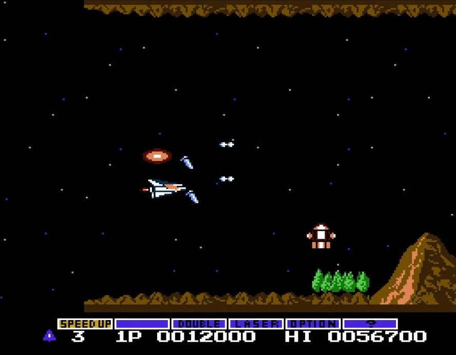 筆者の思い出の場面。ステージ1の本編突入時に、BGMのイントロが3パートで演奏される演出には本当にしびれた