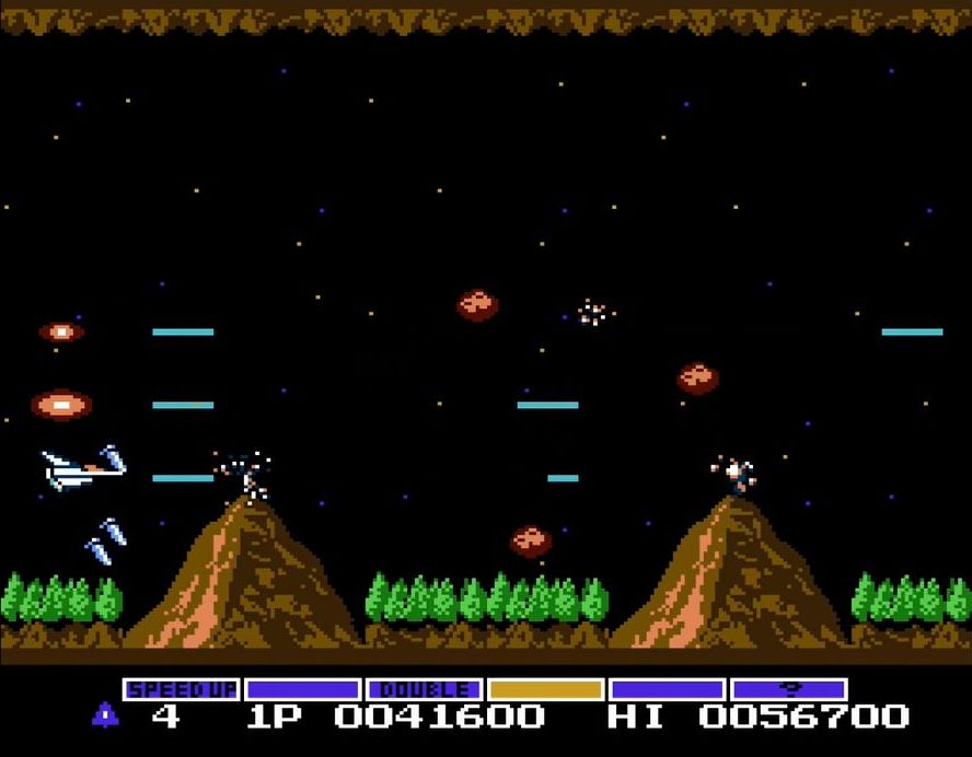 レーザー＋オプション2個を装備したところ。細切れでもレーザーで敵をなぎ倒す爽快感は最高だった