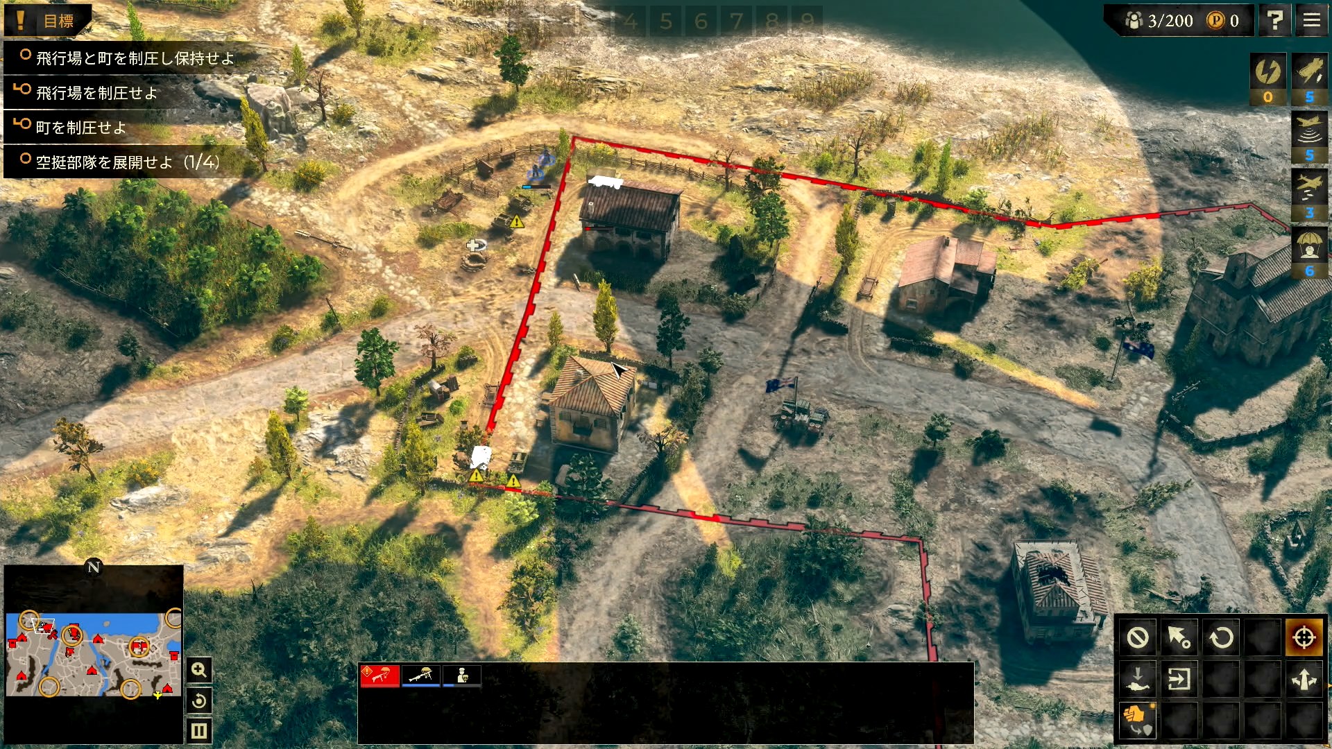 すぐ隣の赤いエリアに進軍させ、どうにか手前の敵の排除に成功したが、こちらの被害も甚大で残る兵はあと3人……