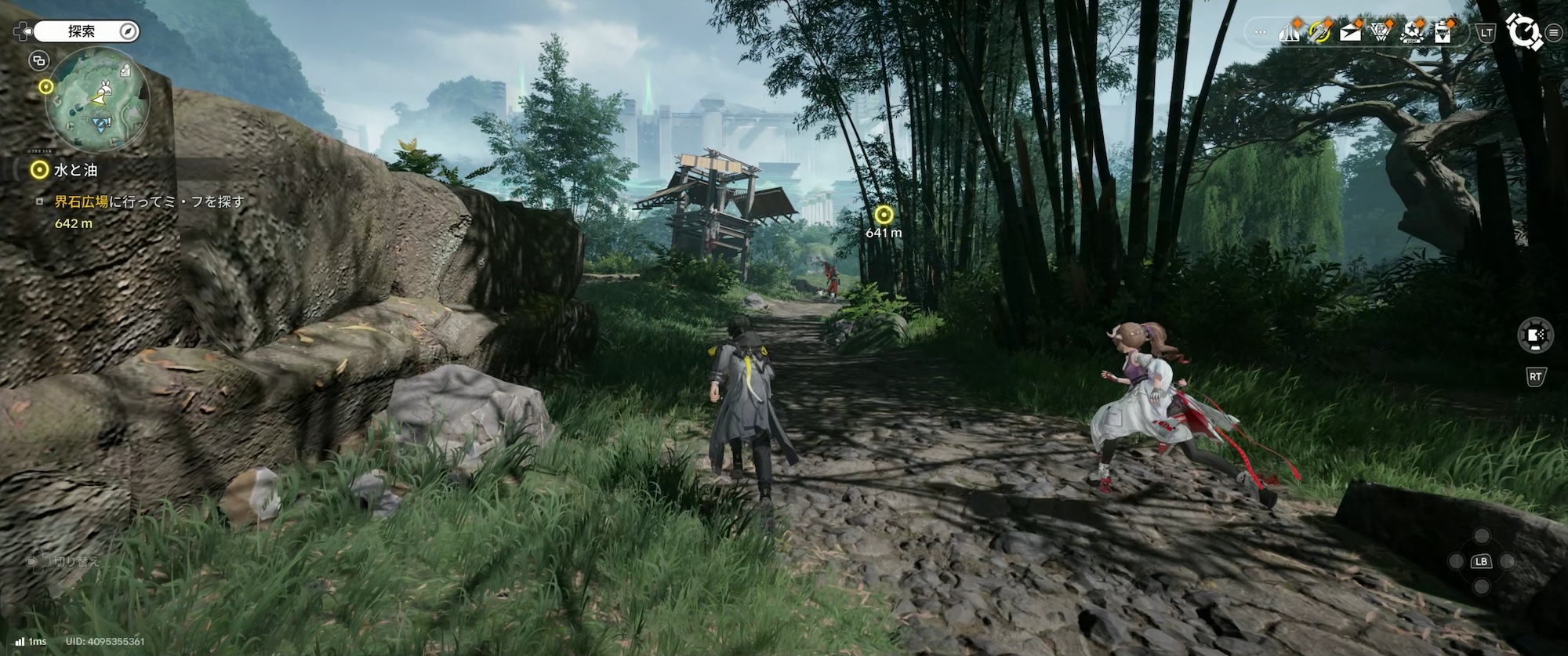 ヘッドホンの外から音が鳴っているように聞こえ、武陵では実際に森にいるような感覚を楽しめた